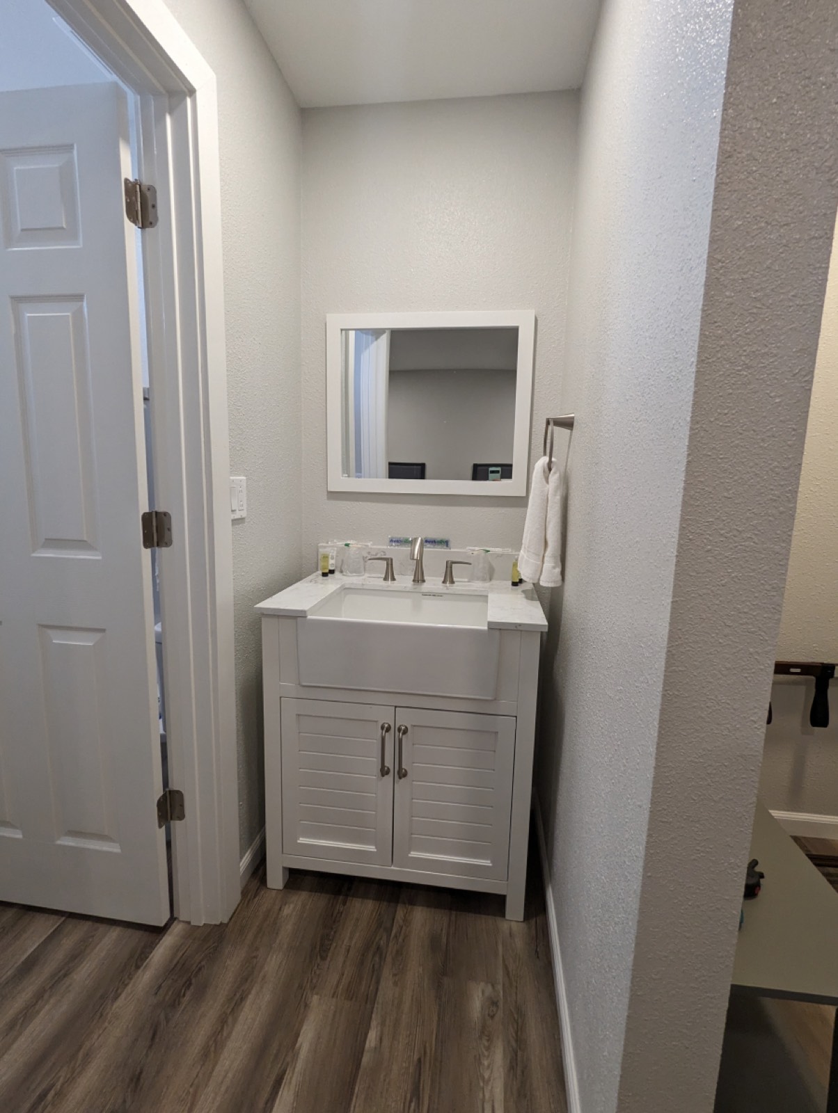 Separate vanity area in the Double Deluxe Room